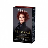 Стойкая крем-краска для седых волос ESTEL ВЕЛИКАЯ 5/5 светлый шатен красный